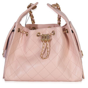 Chanel Pink Quilted Caviar Small Chanel 25 Hobo Handbag